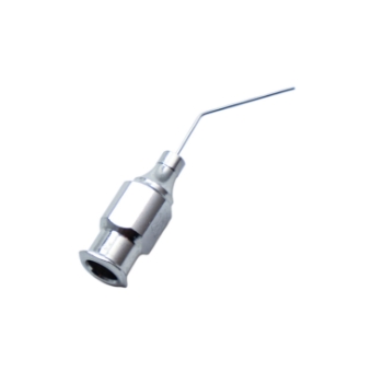 McIntyre Anterior Chamber Cannula, Angled 45 Degrees, 26ga, Polished Finish, Blunt Tip, 12mm Tip To Bend, Overall Length 3/4" (20mm) E4395 22,K7-5150,91-7128,1038E,K7-5150,91-7128,E4395 22